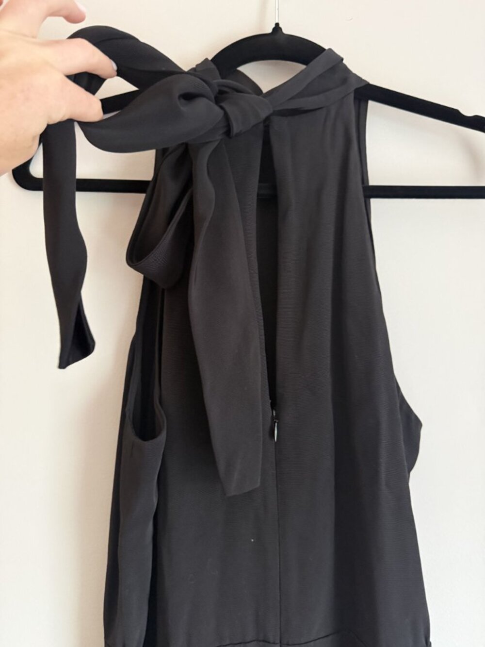 NEW Theory Black Sleeveless Mock Neck Romper Jumpsuit Size US 4 $395 SAMPLE [jb] - Picture 5 of 7